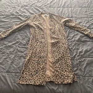 Abercrombie & Fitch cheetah print cardigan